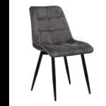 Стілець N-46 сірий велюр + чорний