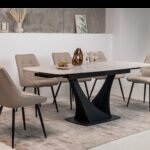 Керамічний стіл Еліо TML-990 крема делікато + чорний