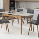 Керамічний стіл TM-89 травертін + дуб