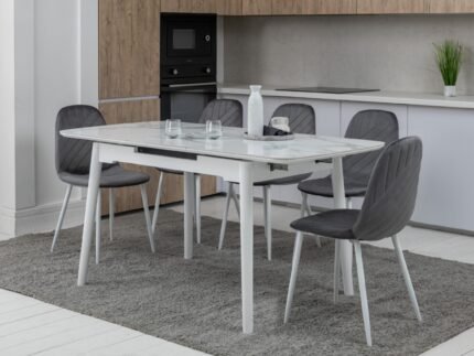 Керамічний стіл  TM-76 вайт клауд + білий