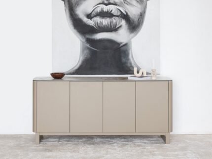 Буфет "Крістіано" аврора голд + бежевий