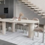 Стіл МДФ з матовим мікроцементним покриттям Бастіано TM-225 бетон