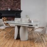 Керамічний стіл Лунаріо TML-1322 клауді грей + айворі