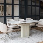 Керамічний стіл Комо TML-1306 статуаріо анго + бежевий