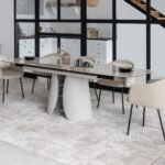 Керамічний стіл Лунаріо TML-1320 айворі онікс + айворі