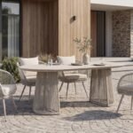 Стіл садовий обідній "Портофіно" ODT-25 дріфтвуд беж + айворі