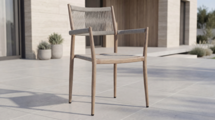 Стілець садовий "Етна" ODC-15 айворі + білий дуб