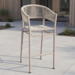 Стілець барний садовий "Равелло" ODB-10 айворі + білий дуб