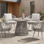 Стіл садовий обідній "Парма" ODT-20 дріфтвуд грей + айворі