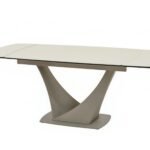 Стіл з HPL поверхнею Ріміні TML-1410 б'янко аворіо + бежевий