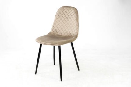 Стілець Марс чорний/велюр мокрий пісок