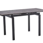 Стіл Оріон 100(+25+25)*70, чорн/керам  Армані грей