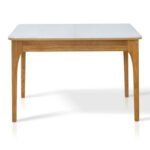 Стіл Фієста (110+350)*70, горіх/білий