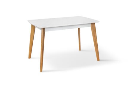 *Стіл Модерн 120(160)*75, білий/натуральний
