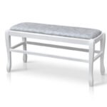 Банкетка Сієста 1100, біла/сіра тканина