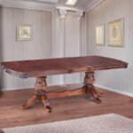 Стіл обідній Цезарь 200(+40)*100, темний горіх