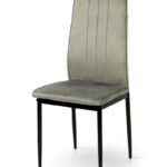 Стілець Річь, чорний/велюр сірий