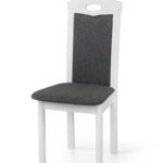Стілець Честер, білий/сіра тканина