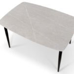 Стіл КИПАРИС 120*80, чорний/ сірий мармур