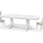 Стіл обідній Цезарь 200(+40)*100, білий