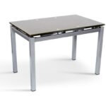 Стіл Венді XS-1025, 80/130*65, кавовий (скло)