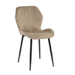 Стілець Леон, чорний/велюр капучіно
