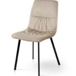 Стілець Авері чорний/велюр мокрий пісок Bluvel-40