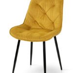 Стілець Прадо чорний, велюр карі