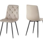 Стілець Трасті, чорний/ велюр бежевий