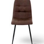 Стілець Чілі (круглий) чорний/мкфібра коричнPK-03