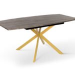 Стіл Річард 140(+40)*85 золото /плів Юпітер---