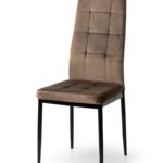 Стілець Айс, чорний/велюр тобакко