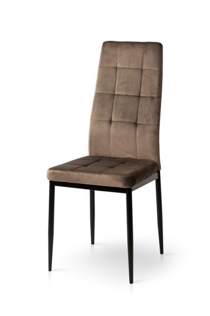 Стілець Айс, чорний/велюр тобакко