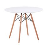 Стіл обідній ЕТНА MDF (D=100cm), білий