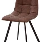 Стілець Чілі (квадрат) чорний/ коричневийRU-05