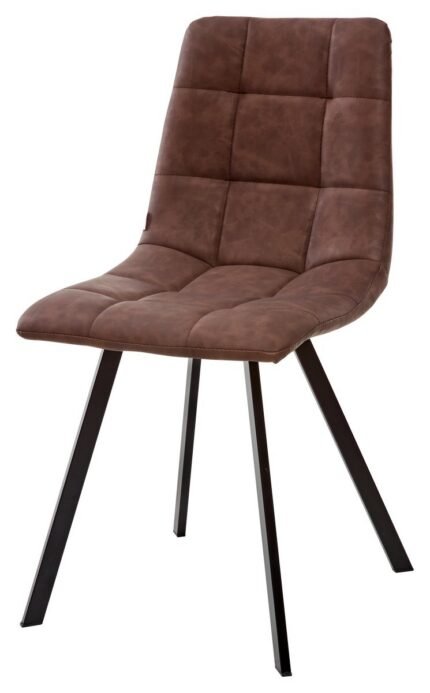 Стілець Чілі (квадрат) чорний/ коричневийRU-05