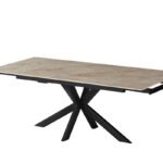 Стіл Квант 160 (+60)*90, чорний/Шекспир грей