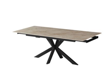 Стіл Квант 160 (+60)*90, чорний/Шекспир грей