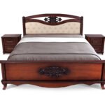 Ліжко Грація 1600*2000, темн горіх з патиною