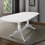 Стіл обідній Вавілон ( 150+40 )*90  білий