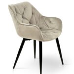 Крісло Парадіз HC-R18, чорний/велюр пісочний