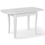 Стіл обідній Даллас (930+300)*670, білий