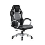 Крісло геймерське Форсаж, сірий/чорний