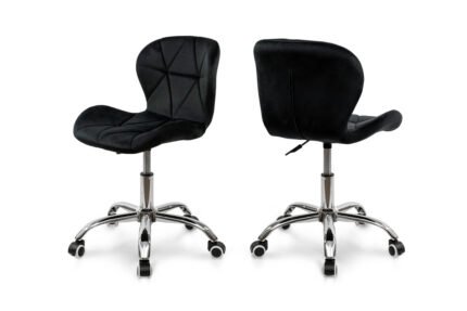 Стілець офісний Роккі, велюр чорний