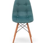 Стілець ДЖАСТІН, велюр аквамарин