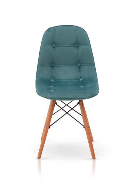 Стілець ДЖАСТІН, велюр аквамарин