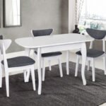 Стіл обідній Кантрі (930+300)*670, білий