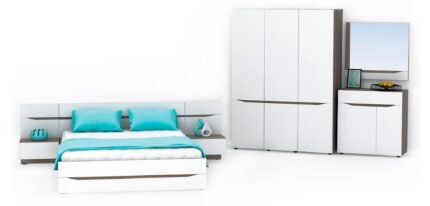 Спальня Beverly (Беверлі) Комплект 1, Готові кольорові рішення  Дуб Експресив Бронзовий