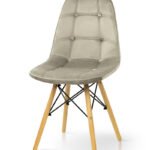 Стілець ДЖАСТІН, велюр пісочний