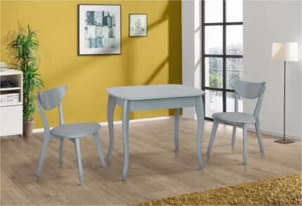 Стіл обідній Кантрі (930+300)*670, сірий/сірий